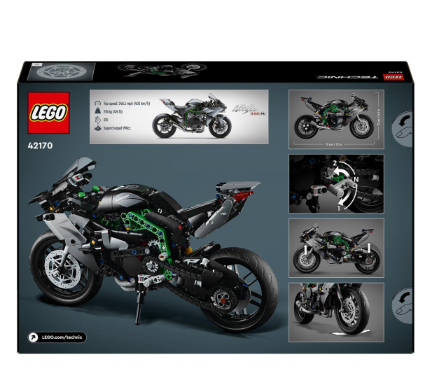 LEGO Technic 42170 Motocykl Kawasaki Ninja H2R - 1220584 - zdjęcie 6